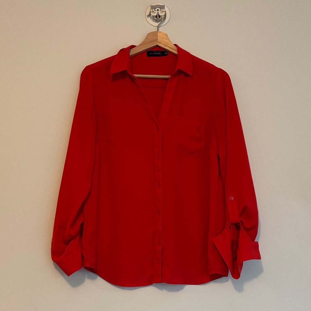 The Limited Red Button Down Shirt - Women's S